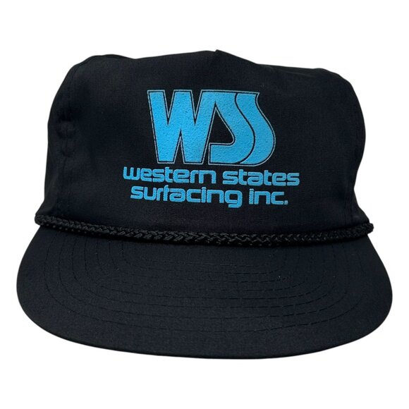 Western States Surfacing Inc. Adjustable Black Cap With Blue Logo - Picture 2 of 12